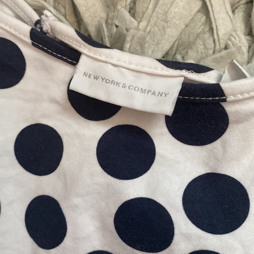 Cute White and Navy Midi dress - Picture 2 of 15